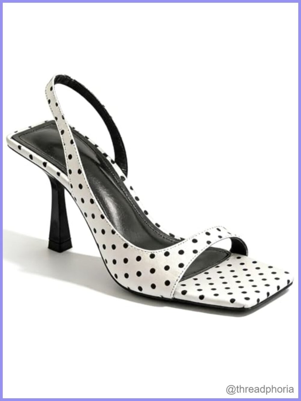 Slingback Kitten Heel Sandals Faux Leather Square Toe Prom Party